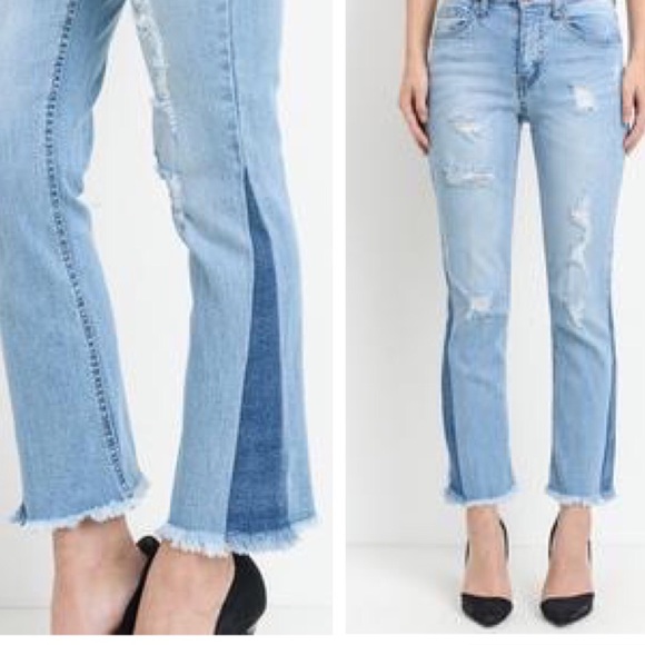 $ FIRM 🌷High Rise Flared Cropped Jeans - Picture 2 of 3